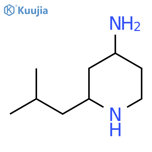 2-(2-Methylpropyl)piperidin-4-amine structure