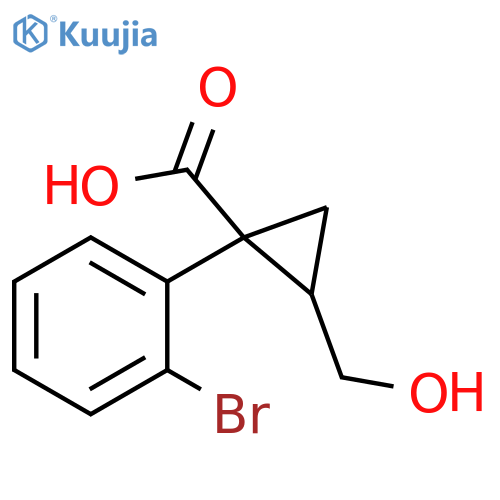 Cyclopropanecarboxylic acid, 1-(2-bromophenyl)-2-(hydroxymethyl)- structure