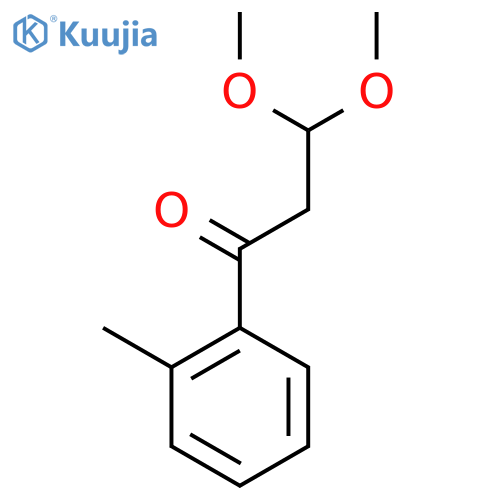3,3-dimethoxy-1-(2-methylphenyl)propan-1-one structure