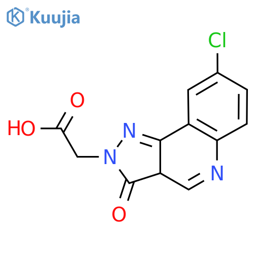 2-{8-chloro-3-oxo-2H,3H,5H-pyrazolo[4,3-c]quinolin-2-yl}acetic acid structure