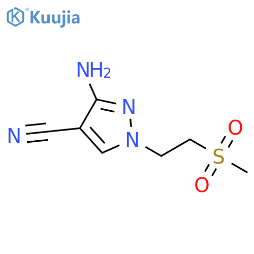 3-amino-1-(2-methanesulfonylethyl)-1H-pyrazole-4 -carbonitrile structure