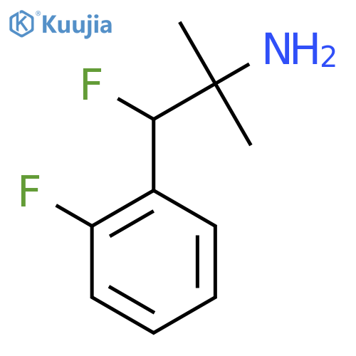 1-Fluoro-1-(2-fluorophenyl)-2-methylpropan-2-amine structure