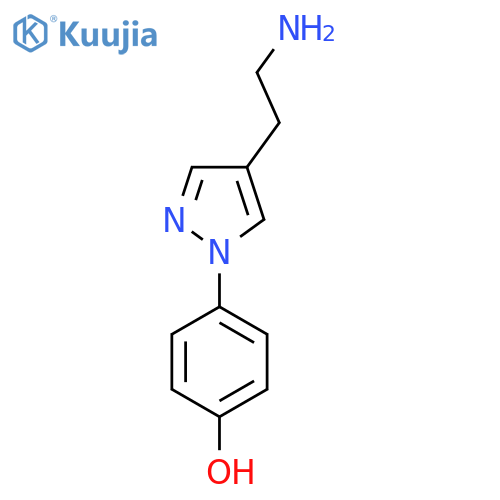 4-4-(2-aminoethyl)-1H-pyrazol-1-ylphenol structure