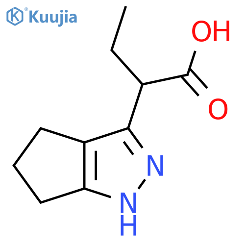 2-{1H,4H,5H,6H-cyclopentacpyrazol-3-yl}butanoic acid structure