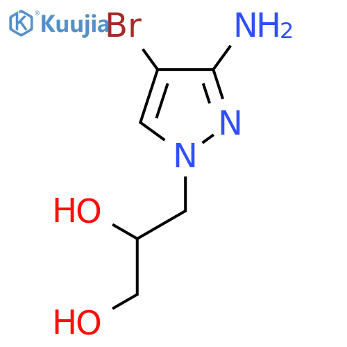 3-(3-amino-4-bromo-1H-pyrazol-1-yl)propane-1,2-diol structure