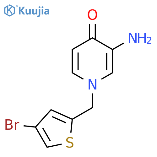 3-amino-1-(4-bromothiophen-2-yl)methyl-1,4-dihydropyridin-4-one structure