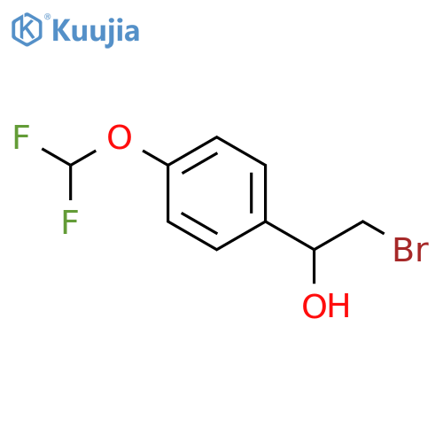 2-bromo-1-4-(difluoromethoxy)phenylethan-1-ol structure