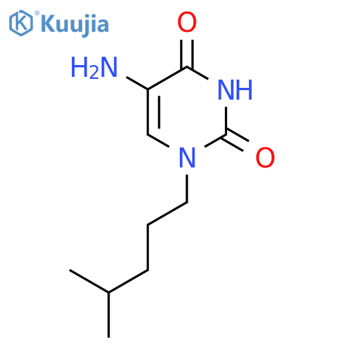 5-amino-1-(4-methylpentyl)-1,2,3,4-tetrahydropyrimidine-2,4-dione structure