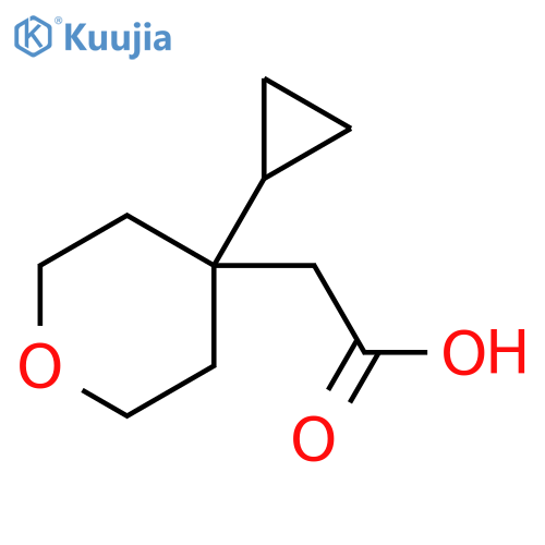 2-(4-Cyclopropyloxan-4-yl)acetic acid structure