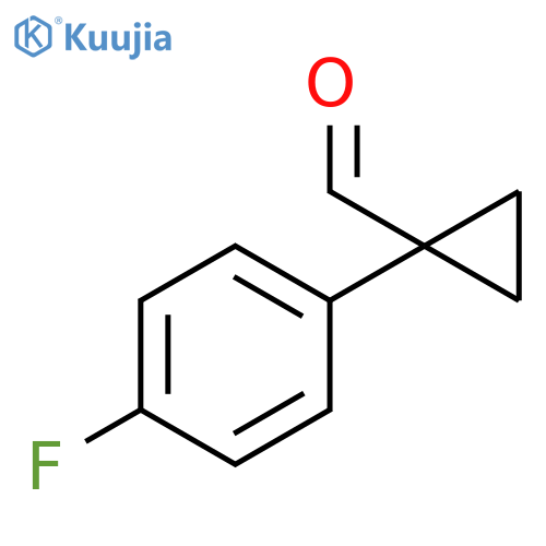 1-(4-fluorophenyl)cyclopropanecarbaldehyde structure