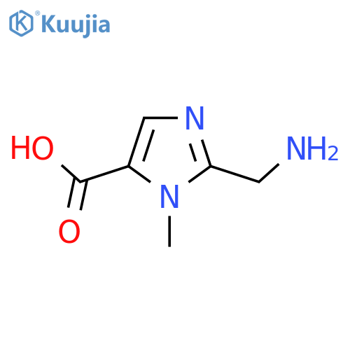 2-(aminomethyl)-1-methyl-1H-imidazole-5-carboxylic acid structure