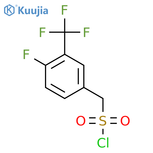 4-fluoro-3-(trifluoromethyl)phenylmethanesulfonyl chloride structure