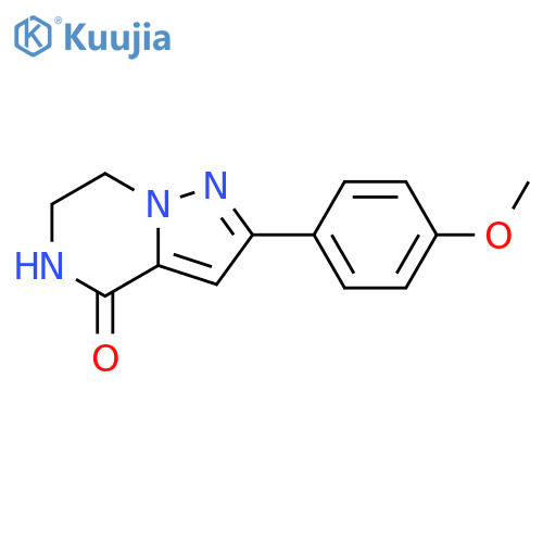 6,7-dihydro-2-(4-methoxyphenyl)pyrazolo[1,5-a]pyrazin-4(5H)-one structure