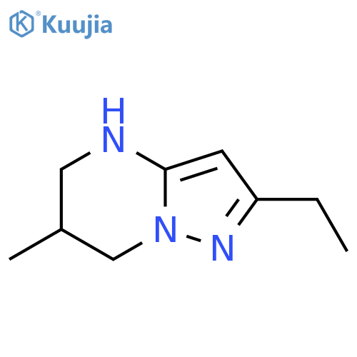 2-ethyl-6-methyl-4H,5H,6H,7H-pyrazolo1,5-apyrimidine structure