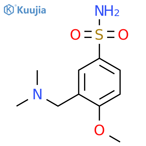 3-(dimethylamino)methyl-4-methoxybenzene-1-sulfonamide structure
