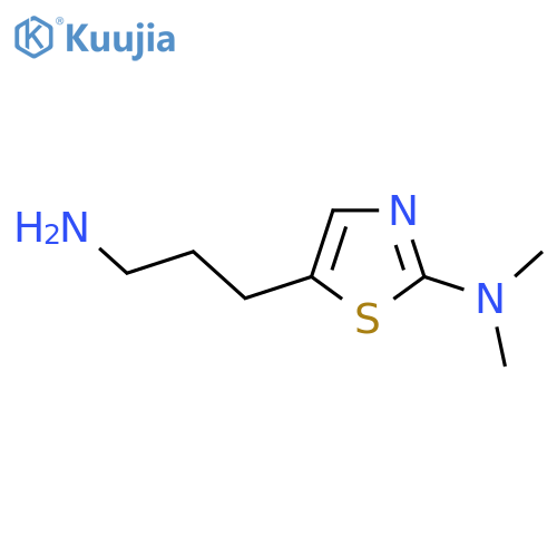 5-(3-aminopropyl)-N,N-dimethyl-1,3-thiazol-2-amine structure