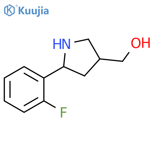 [5-(2-Fluorophenyl)pyrrolidin-3-yl]methanol structure