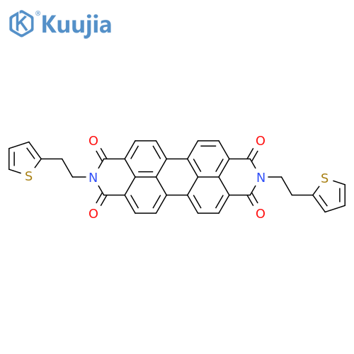 N,N' -Di(thiophen-2-yl)ethyl-3,4,9,10-perylene dicarboximide structure
