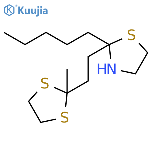 Thiazolidine,2-[2-(2-methyl-1,3-dithiolan-2-yl)ethyl]-2-pentyl- structure