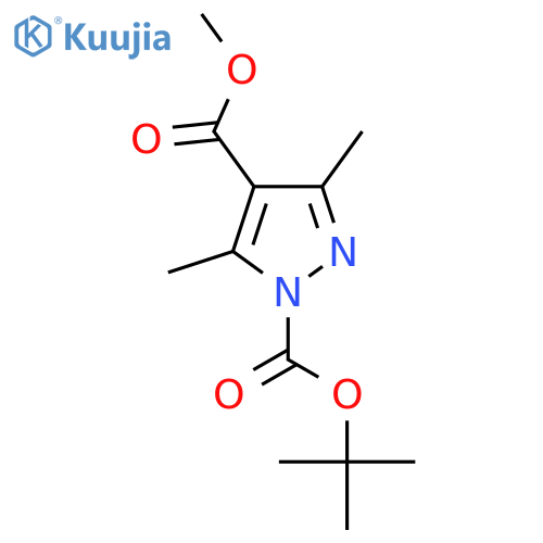 1-tert-butyl 4-methyl 3,5-dimethyl-1H-pyrazole-1,4-dicarboxylate structure