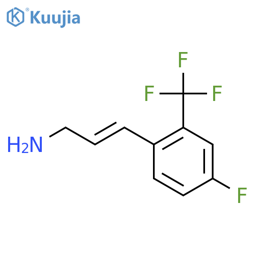 3-4-fluoro-2-(trifluoromethyl)phenylprop-2-en-1-amine structure