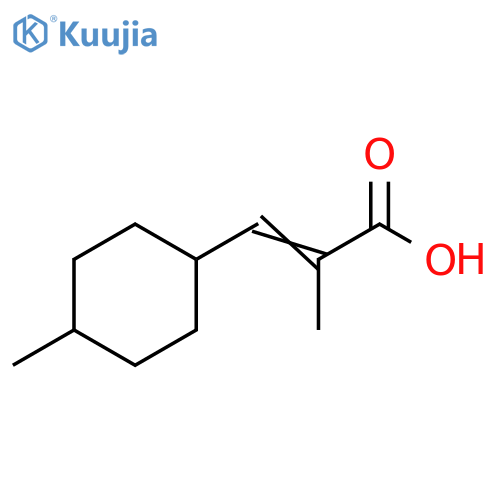 2-methyl-3-(4-methylcyclohexyl)prop-2-enoic acid structure