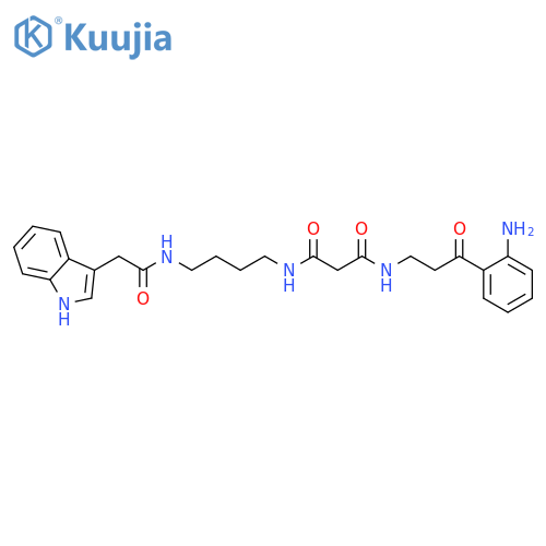 Propanediamide,N1-[3-(2-aminophenyl)-3-oxopropyl]-N3-[4-[[2-(1H-indol-3-yl)acetyl]amino]butyl]- structure