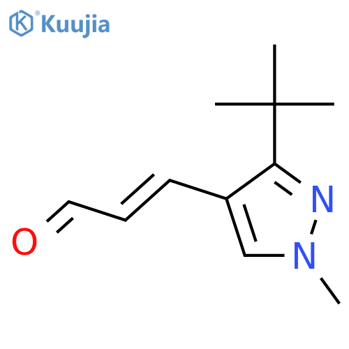 3-(3-tert-butyl-1-methyl-1H-pyrazol-4-yl)prop-2-enal structure