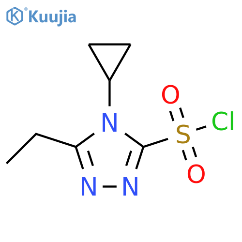 4-cyclopropyl-5-ethyl-4H-1,2,4-triazole-3-sulfonyl chloride structure