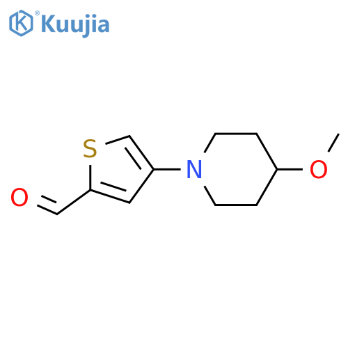 4-(4-Methoxypiperidin-1-yl)thiophene-2-carbaldehyde structure