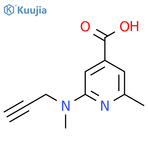 2-methyl-6-methyl(prop-2-yn-1-yl)aminopyridine-4-carboxylic acid structure