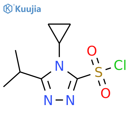 4-cyclopropyl-5-(propan-2-yl)-4H-1,2,4-triazole-3-sulfonyl chloride structure