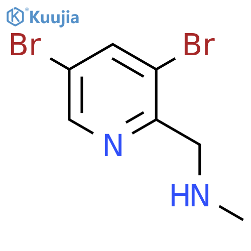 (3,5-dibromopyridin-2-yl)methyl(methyl)amine structure