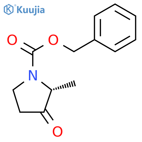(2R)-Methyl-3-oxo-pyrrolidine-1-carboxylic acid benzyl ester structure