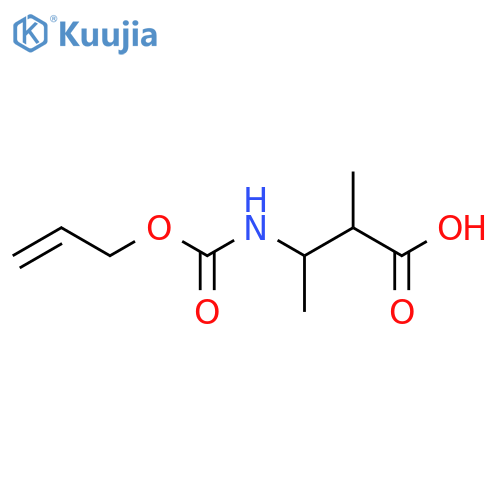 2-methyl-3-{(prop-2-en-1-yloxy)carbonylamino}butanoic acid structure