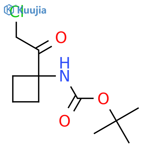 tert-butyl N-1-(2-chloroacetyl)cyclobutylcarbamate structure