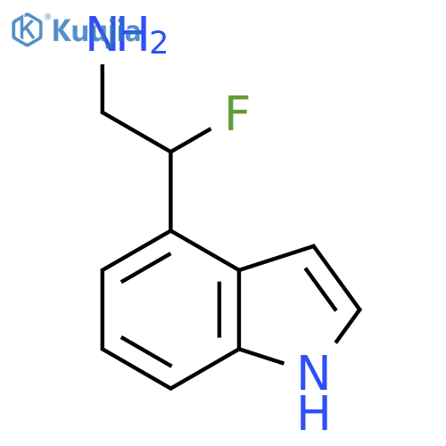 2-fluoro-2-(1H-indol-4-yl)ethan-1-amine structure