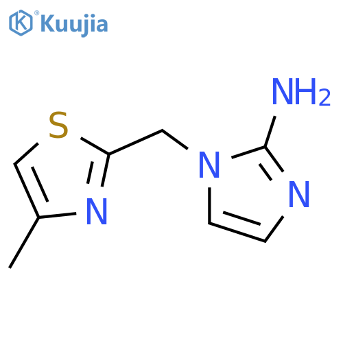 1-(4-methyl-1,3-thiazol-2-yl)methyl-1H-imidazol-2-amine structure