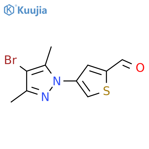 4-(4-Bromo-3,5-dimethyl-1h-pyrazol-1-yl)thiophene-2-carbaldehyde structure