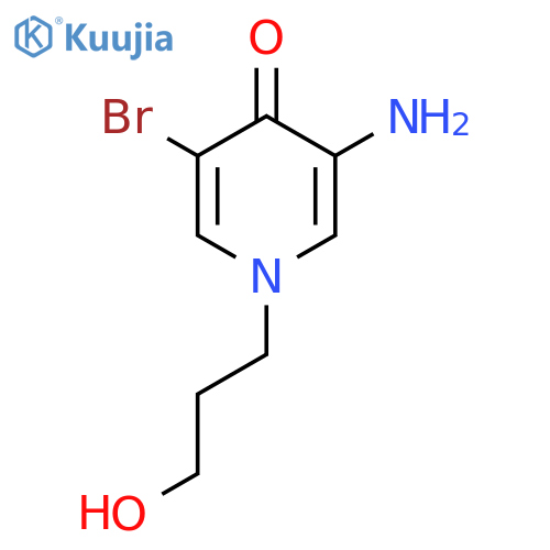 3-Amino-5-bromo-1-(3-hydroxypropyl)-1,4-dihydropyridin-4-one structure
