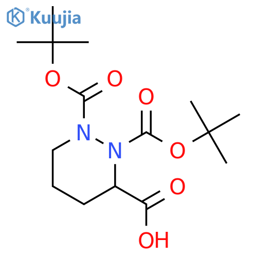 (3S)-1,2-bis(tert-butoxycarbonyl)hexahydropyridazine-3-carboxylic acid structure