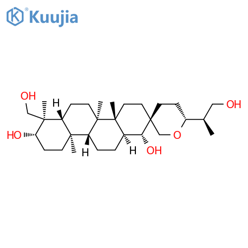 Spiro[chrysene-2(1H),3'(4'H)-[2H]pyran]-1,8-diol, octadecahydro-7-(hydroxymethyl)-6'-[(1R)-2-hydroxy-1-methylethyl]-4a,4b,7,10a-tetramethyl-, (1R,2S,4aR,4bR,6'R,6aR,7R,8S,10aR,10bR,12aS)- (9CI) structure