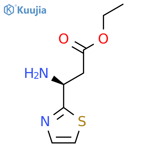ethyl (3S)-3-amino-3-(1,3-thiazol-2-yl)propanoate structure