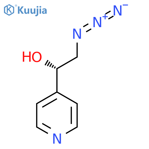 (1S)-2-azido-1-(pyridin-4-yl)ethan-1-ol structure