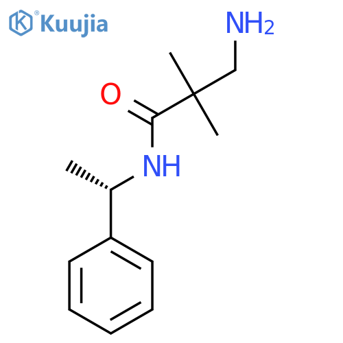 3-amino-2,2-dimethyl-N-[(1S)-1-phenylethyl]propanamide structure