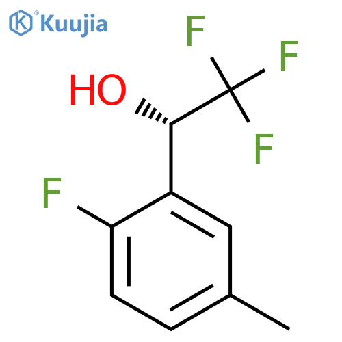 (1S)-2,2,2-trifluoro-1-(2-fluoro-5-methylphenyl)ethan-1-ol structure