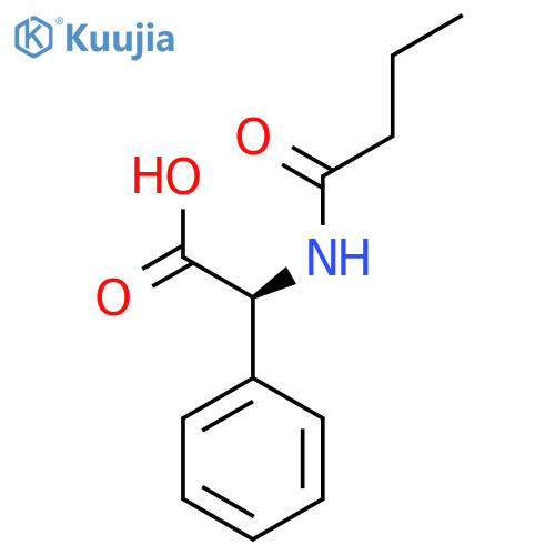(2S)-2-butanamido-2-phenylacetic acid structure