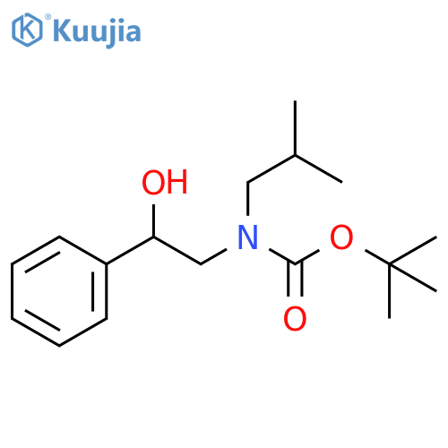 tert-butyl N-(2-hydroxy-2-phenylethyl)-N-(2-methylpropyl)carbamate structure
