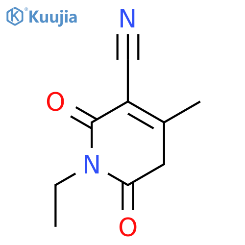 3-Pyridinecarbonitrile, 1-ethyl-1,2,5,6-tetrahydro-4-methyl-2,6-dioxo- structure