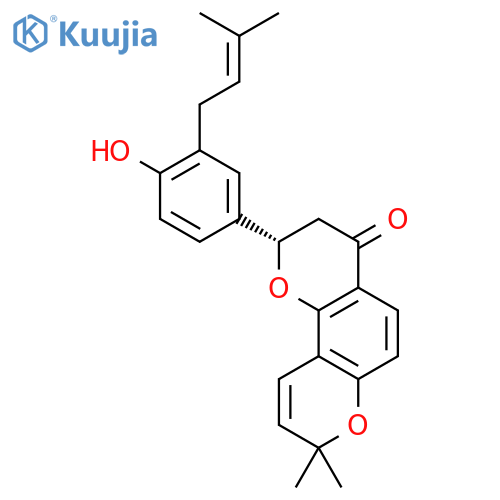 4H,8H-Benzo[1,2-b:3,4-b']dipyran-4-one,2,3-dihydro-2-[4-hydroxy-3-(3-methyl-2-butenyl)phenyl]-8,8-dimethyl-, (2S)-(9CI) structure